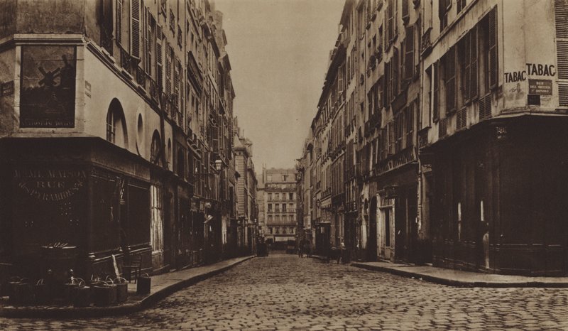 Rue des Moulins omkring 1866, revet ned for at give plads til avenue de l