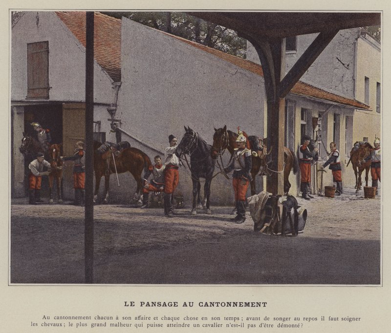 The Grooming at the Cantonment (farvet foto) af (after) French Photographer