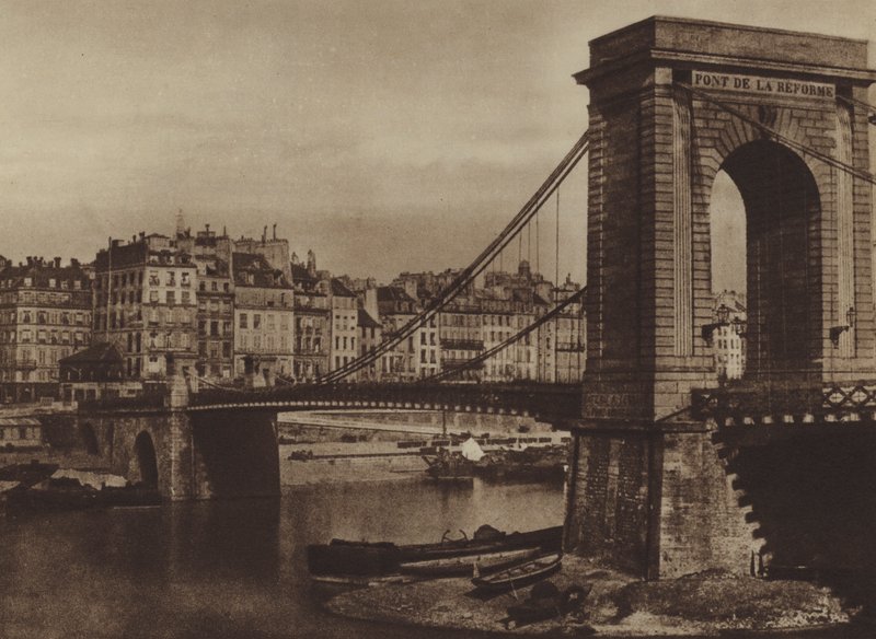 Pont Louis-Philippe, Reformens Bro under revolutionen i 1848 (s/h-foto) af (after) French Photographer
