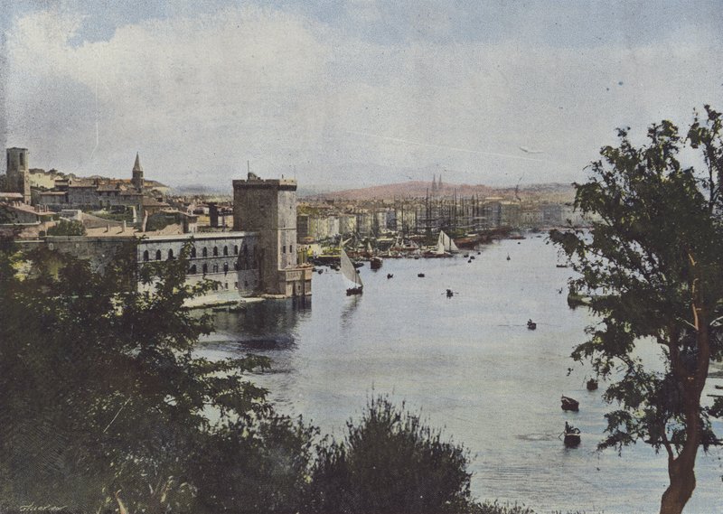 Marseille, Old Port (farvet foto) af (after) French Photographer