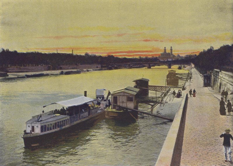 Paris, Seinen (farvet foto) af (after) French Photographer
