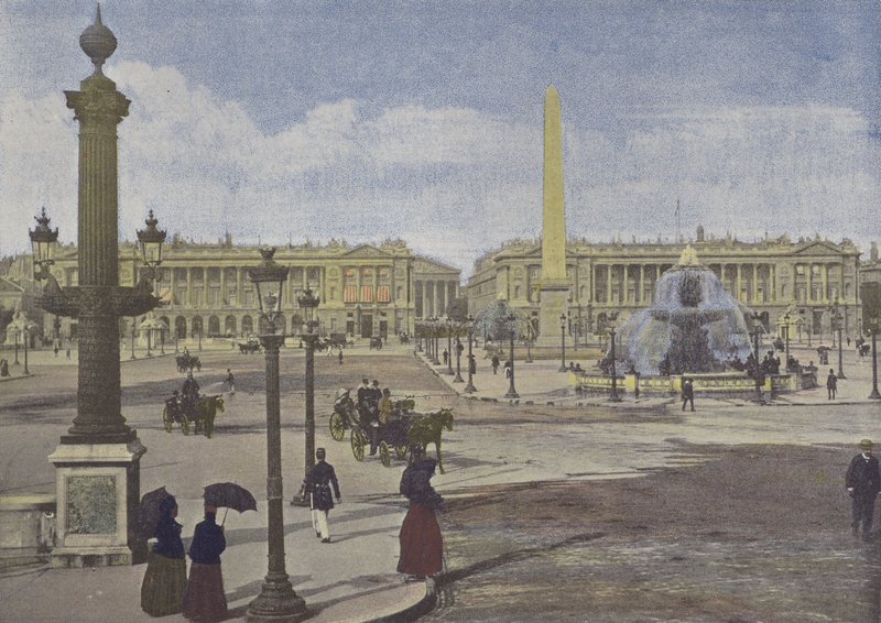 Paris, Place de la Concorde (farvet foto) af (after) French Photographer