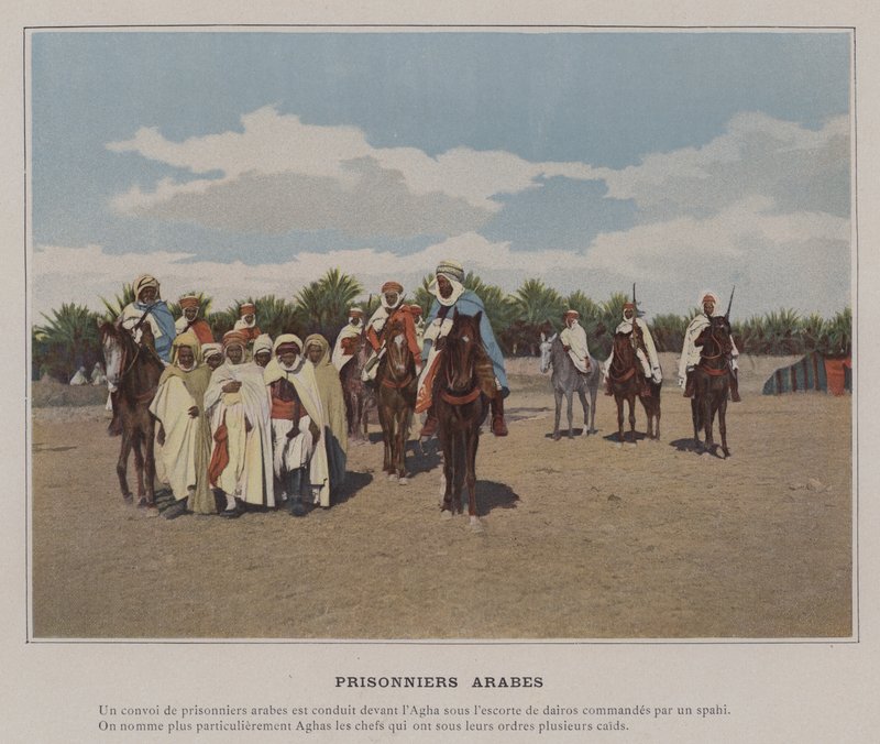 Arabiske fanger (farvet foto) af (after) French Photographer
