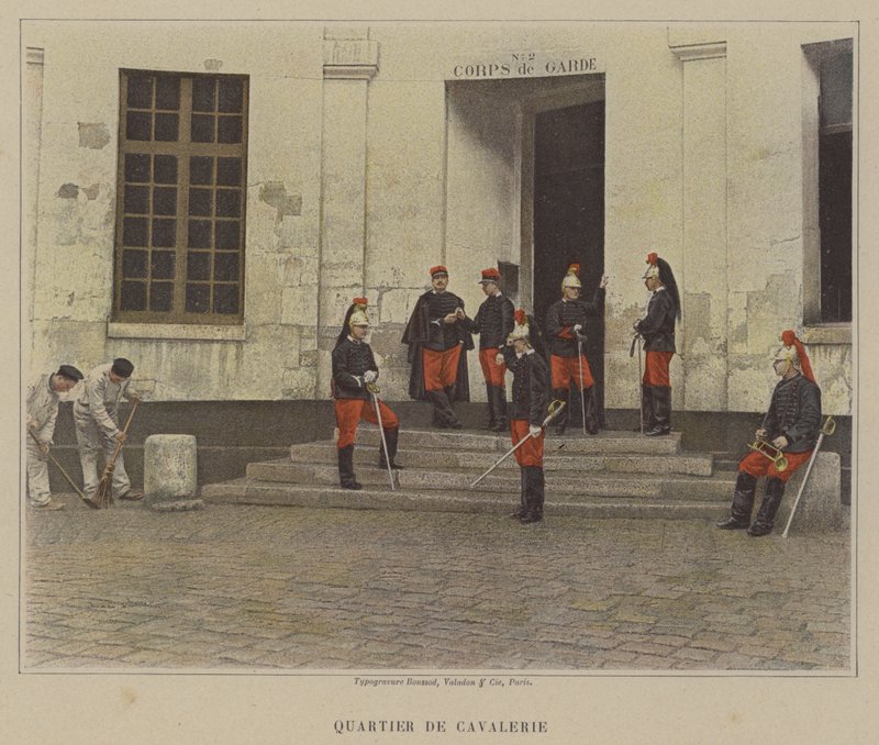 Cavalry Quarter (farvet foto) af (after) French Photographer