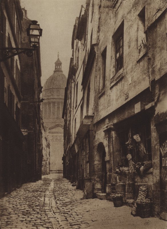 Rue des Carmes og Rue Valette (s/h-billede) af (after) French Photographer