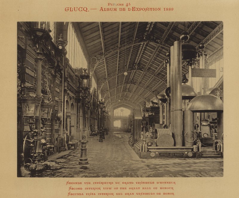 Anden indvendig visning af Great Hall of Honor (s/h foto) af (after) French Photographer