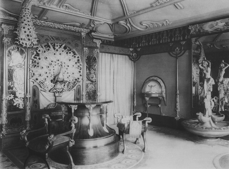Butikken til juveleren Fouquet i 1900 (s/h-billede) af (after) French Photographer