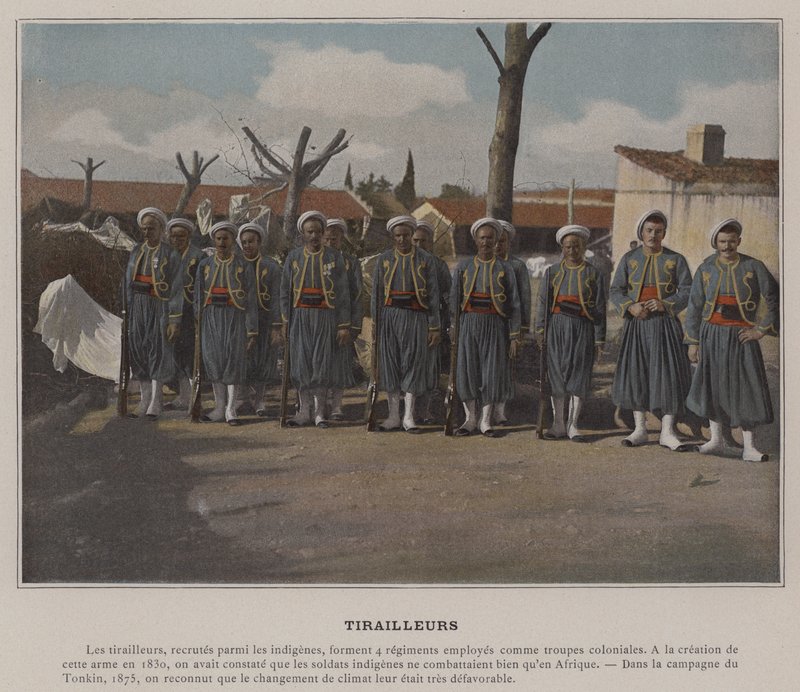 Skirmishers (farvet foto) af (after) French Photographer