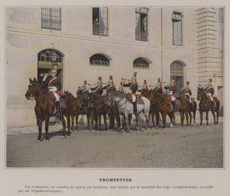 Trompetter (farvet foto) af (after) French Photographer