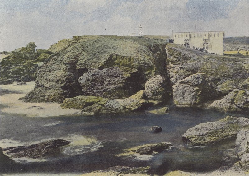 Gammelt fort ved Pointe des Poulains, i Belle-Ile (farvet foto) af (after) French Photographer