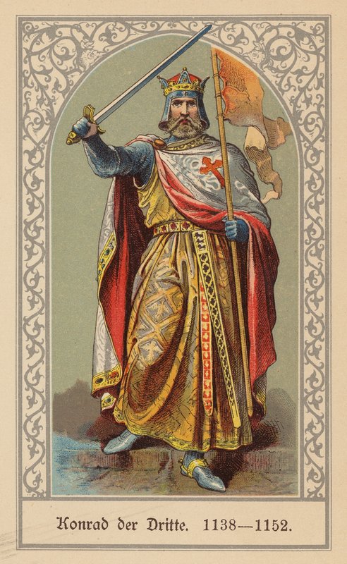 Conrad III, tysk-romersk kejser (farvelitografi) af (after) German School