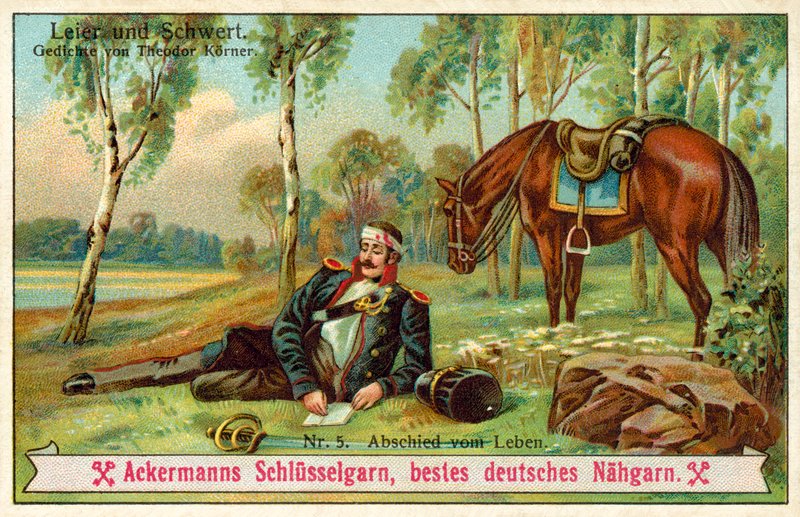 Farvel til livet (chromolitho) af (after) German School
