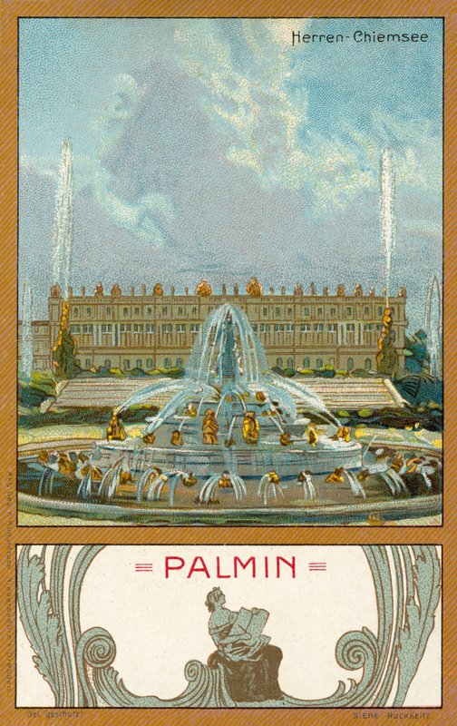 Herrenchiemsee Palace, Bayern (chromolitho) af (after) German School