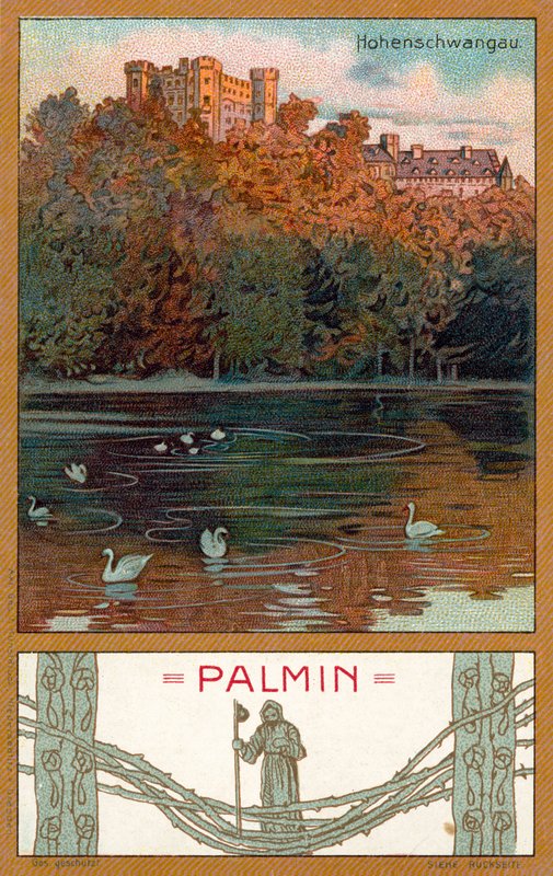 Hohenschwangau Slot, Bayern (chromolitho) af (after) German School