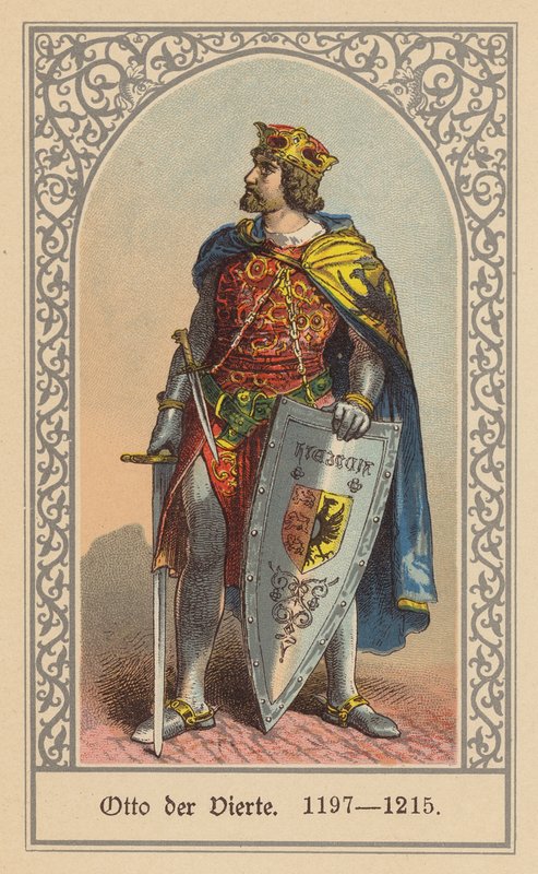 Otto IV, tysk-romersk kejser (farvelitografi) af (after) German School
