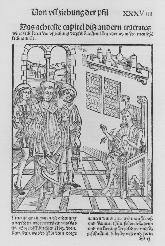 The Book of Cirurgia af Hieronymus Brunschwig (litho) af (after) German School