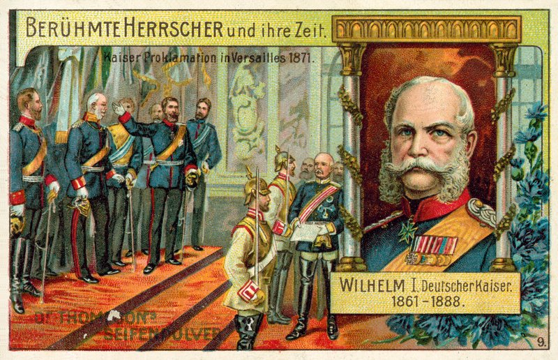 Wilhelm I udråbte til kejser af Tyskland i Versailles af (after) German School