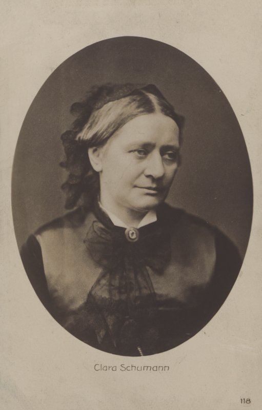 Clara Schumann, tysk pianist og komponist (s/h-foto) af (after) German photographer