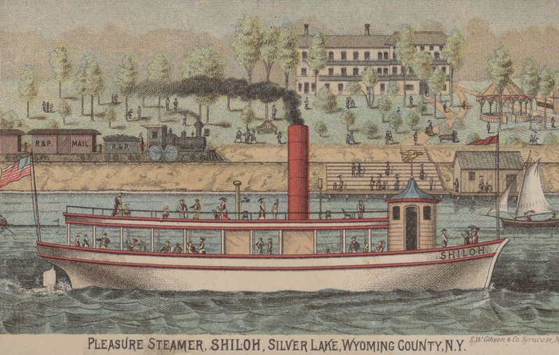 Pleasure Steamer, Shiloh, Silver Lake, Wyoming Country, New York af American School