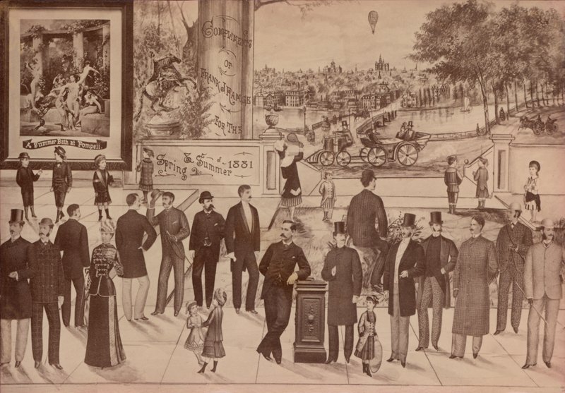 Handelskort for Frank J Ramge, draper og skrædder, 1881 af American School