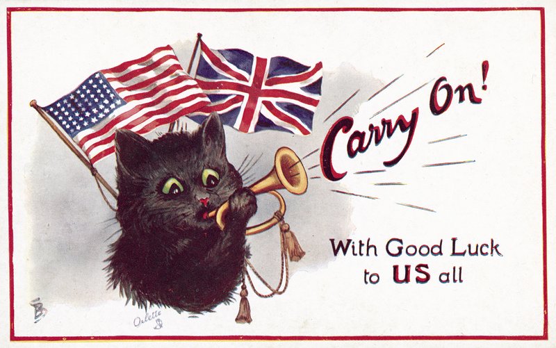 1. verdenskrig, USA og Storbritannien forenet af American School