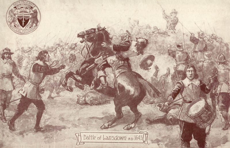 Slaget ved Lansdown, 1643 e.Kr af English School