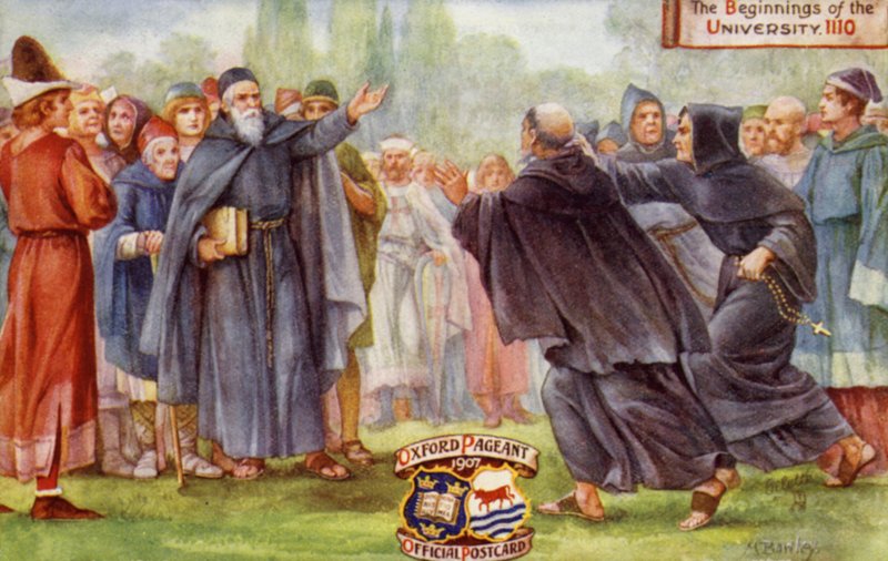 Begyndelsen af Oxford University, 1110, Oxford Pageant, 1907 af English School