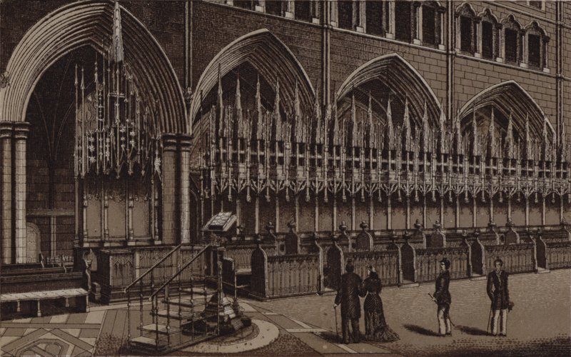Chester Cathedral, Bishops Throne af English School