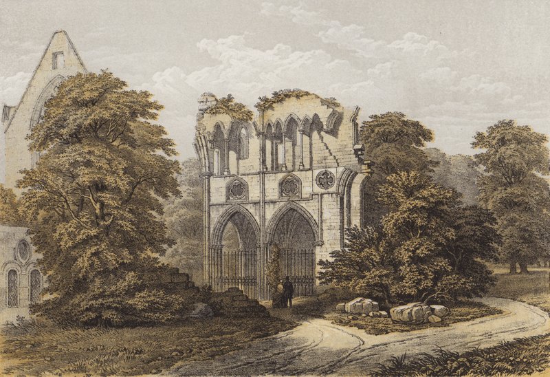 Dryburgh Abbey af English School