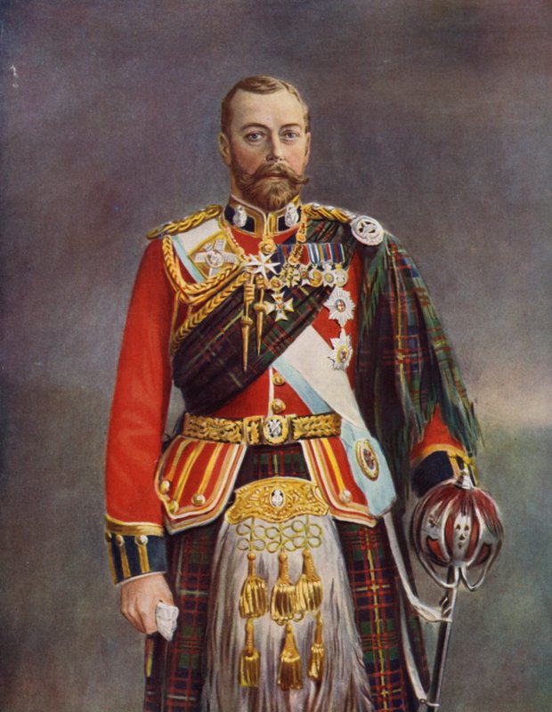 Kong George som oberst af Cameron Highlanders af English School
