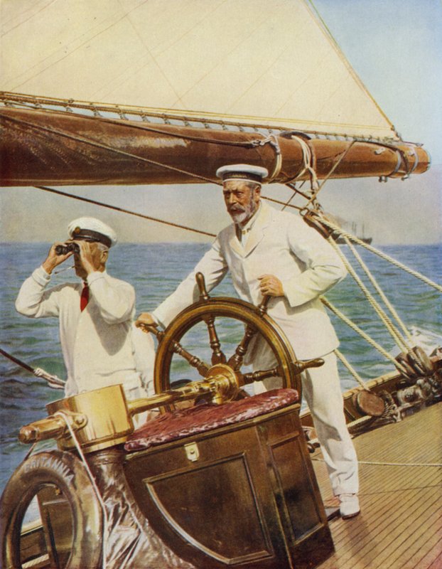King George som lystsejler ved Cowes i 1924 af English School