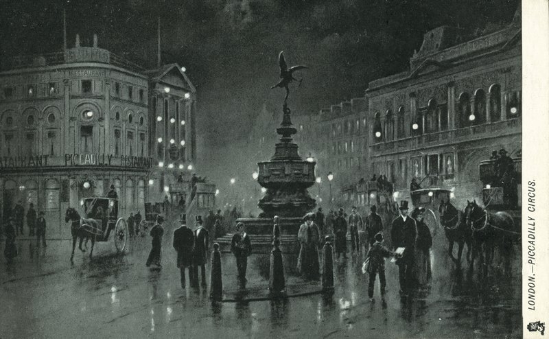 Shaftesbury Memorial Fountain, Piccadilly Circus af English School