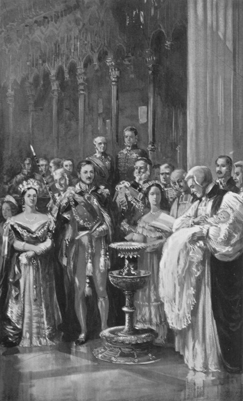 Kong Edwards dåb i St. Georges Chapel, Windsor, 1842 af English School