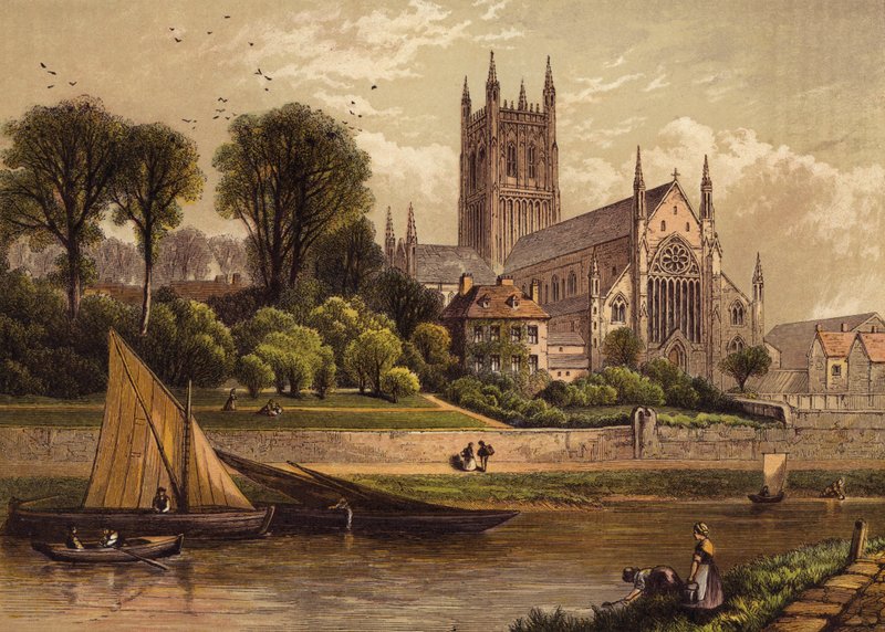 Worcester katedral af English School