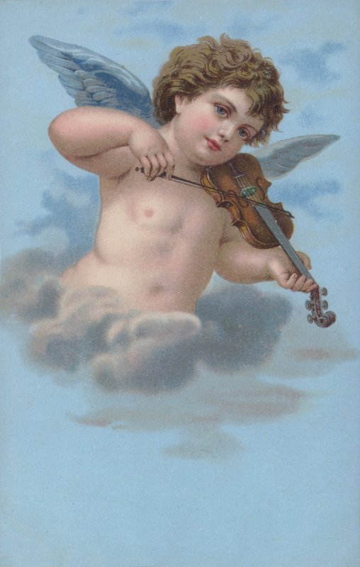 Cherub spiller violin af European School