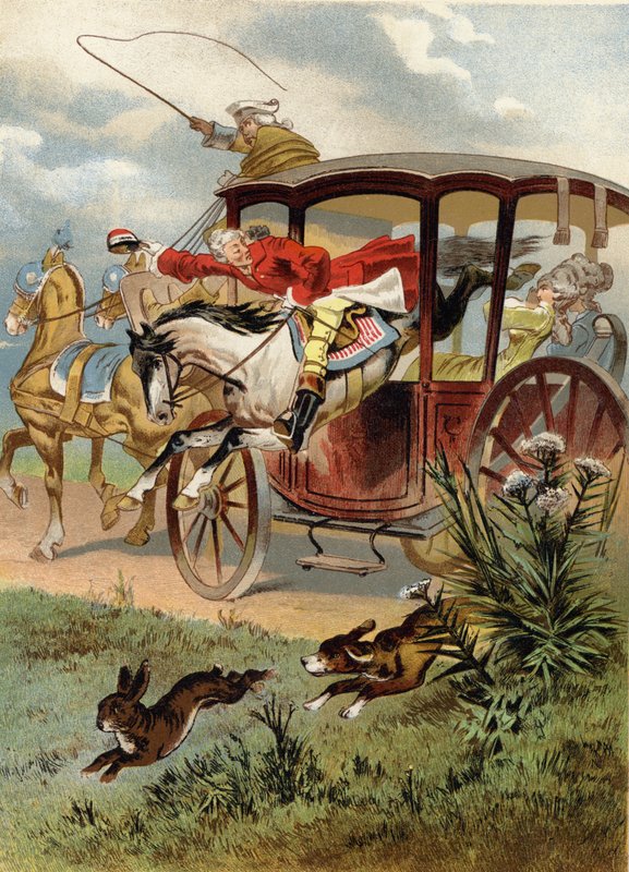 Illustration til Baron Munchausens eventyr af European School
