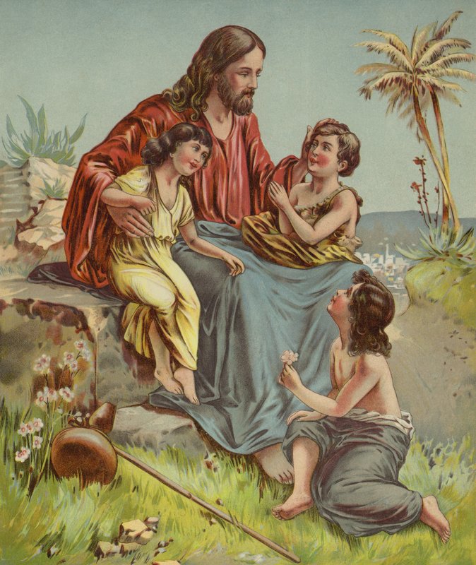 Jesus Kristus med børn af European School