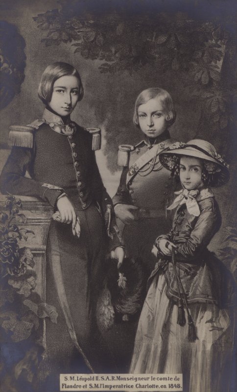 S M Leopold II, S A R Monseigneur Le Comte De Flandre, S M LImperatrice Charlotte, 1848 af European School