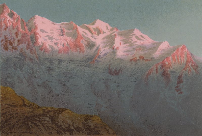 Solnedgang på Mont Blanc af European School