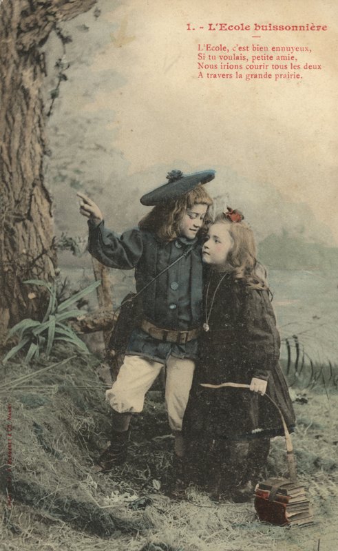 To børn, der pjækker af French Photographer