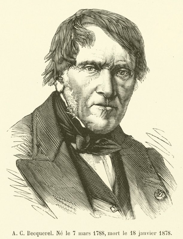 A C Becquerel, født 7. marts 1788, død 18. januar 1878 af French School