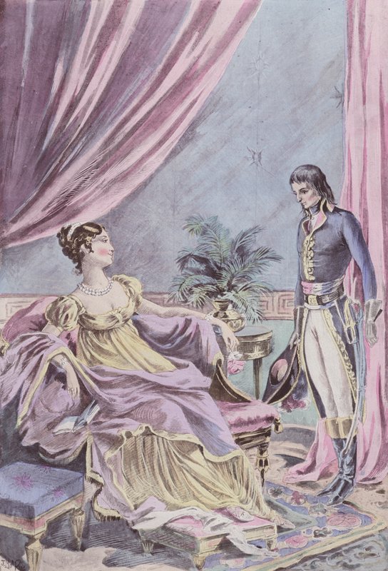 Bonaparte hos Madame de Beauharnais af French School