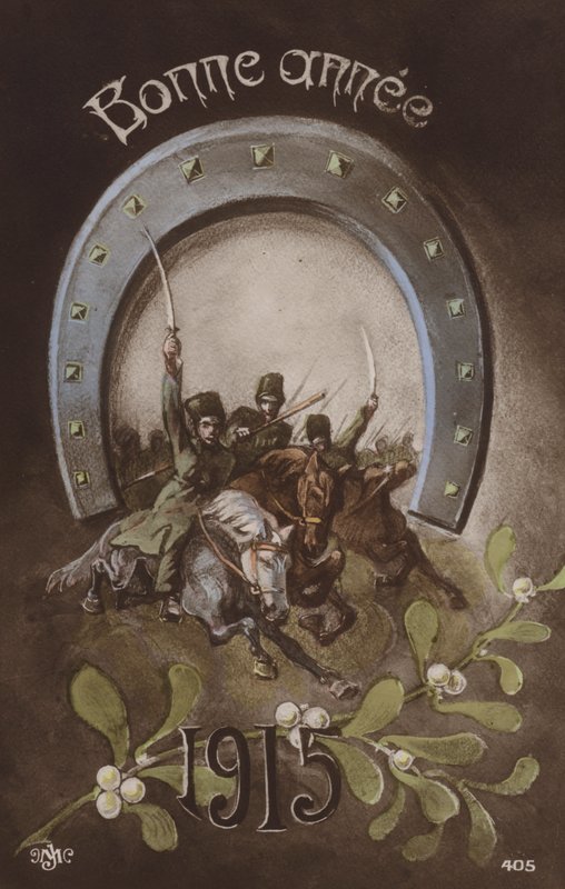Bonne annee, fransk nytårskort, 1915 af French School