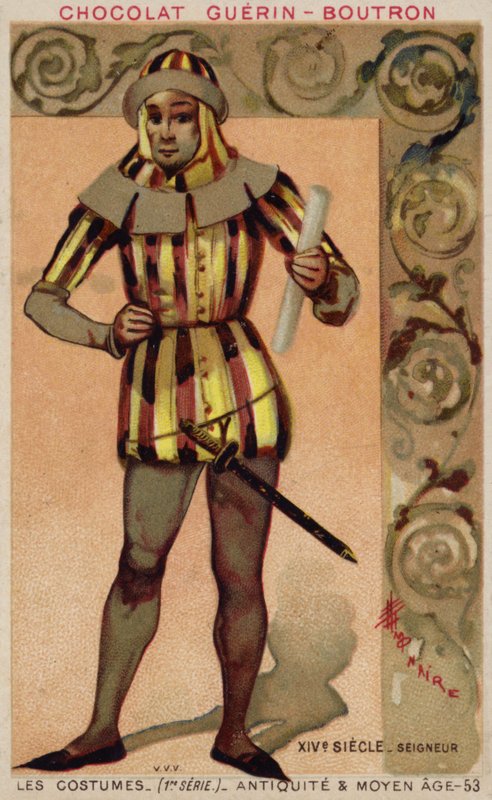 Kostume af en herre, 14. århundrede af French School
