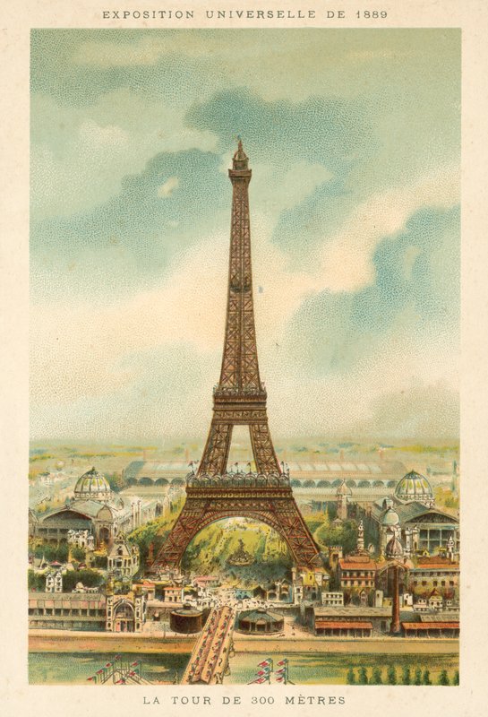 Eiffeltårnet, Verdensudstilling 1889, Paris af French School