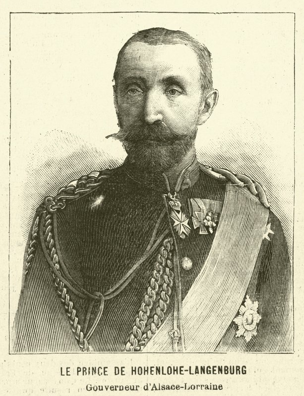 Hermann, prins af Hohenlohe-Langenburg, tysk guvernør i Alsace-Lorraine af French School