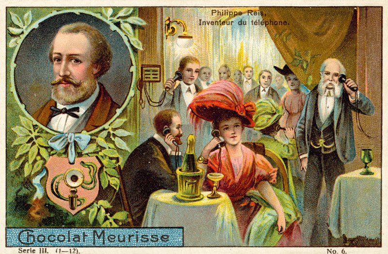 Johann Philipp Reis, tysk opfinder af telefonen af French School