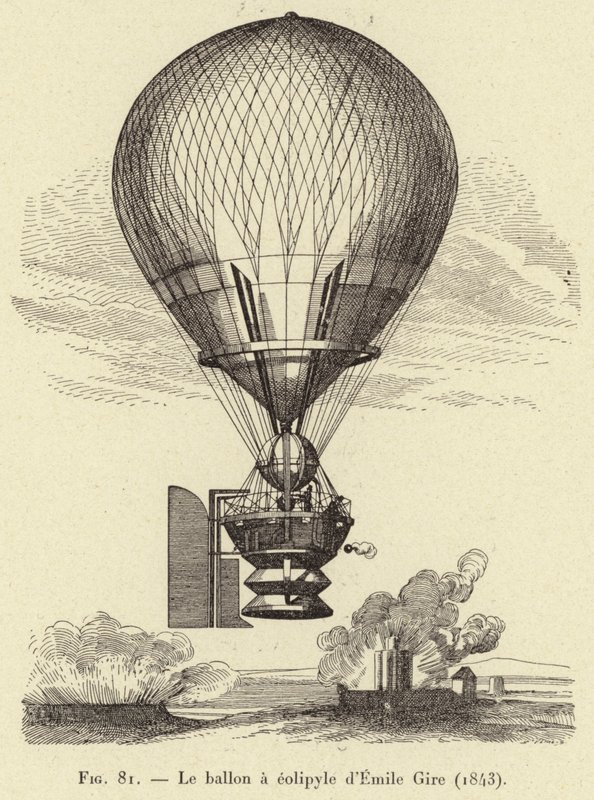 Den eolipyle ballon af Emile Gire (1843) af French School