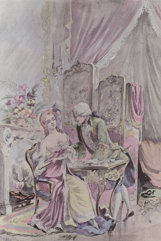 Louis XV på Dubarry af French School