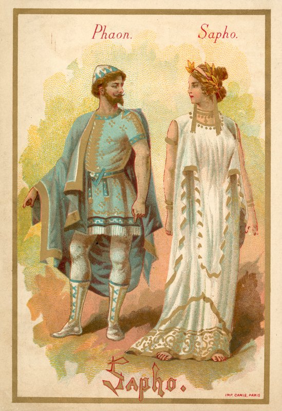 Phaon og Sappho, fra Giovanni Pacinis opera Sappho af French School
